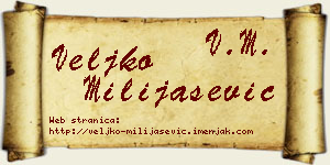 Veljko Milijašević vizit kartica